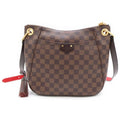 Louis Vuitton Damier Southbank Shoulder Bag Brown Leather Gold