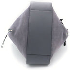 Loewe Hammock Suede Combination Shoulder Bag Gray Leather Silver — view 4