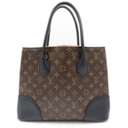 Louis Vuitton Monogram Flandrine 2-Way Shoulder Bag Tote Brown Black Noir — view 2