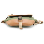 Prada Re-Nylon Triangle Logo Leather Belt Bag Waist Pouch Khaki Brown — view 4