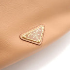 Prada Demil Large Cross Belt Bag Beige Leather Gold — view 6