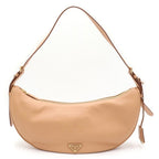 Prada Demil Large Cross Belt Bag Beige Leather Gold
