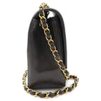 Chanel Diana 25 Chain Shoulder Bag Quilted Black Lambskin Gold — view 3