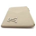 Louis Vuitton LV Aloe Gram Card Case Mini Wallet Light Green Khaki Leather — view 3