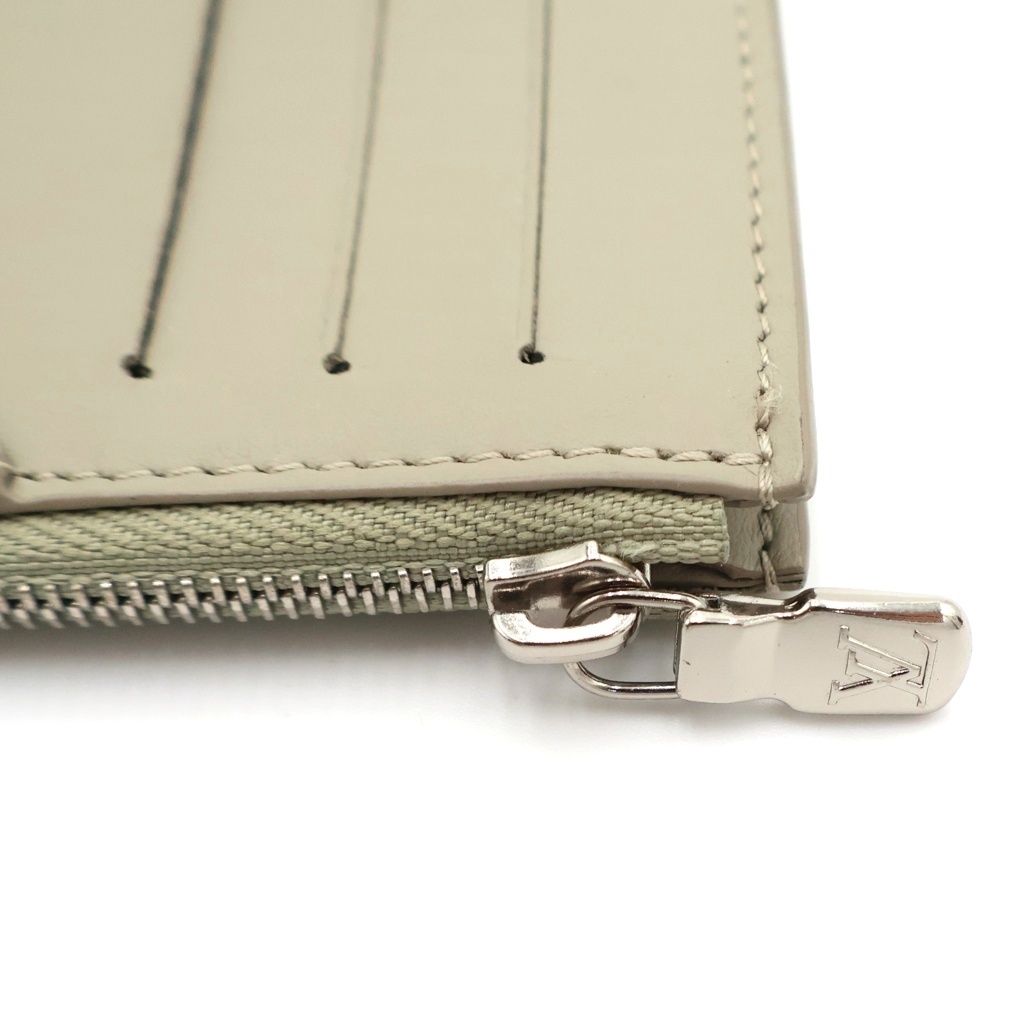 Louis Vuitton LV Aloe Gram Card Case Mini Wallet Light Green Khaki Leather — view 5