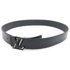 Louis Vuitton Ceinture LV Optic Leather Belt Black Gold