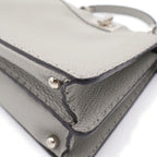 Fendi Peekaboo Selleria Small Handbag Gray Leather Silver — view 6