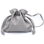 Loewe Flamenco Leather 2-Way Shoulder Handbag Gray