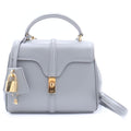 Celine 16 Saise Small 2-Way Mini Shoulder Bag Gray Leather Gold