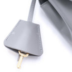 Celine 16 Saise Small 2-Way Mini Shoulder Bag Gray Leather Gold — view 6