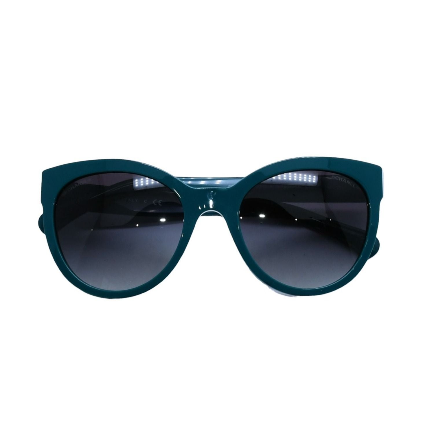 Chanel Boy Cat's Eye Sunglasses S6 Green Eyewear — view 2