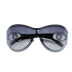 Chanel Shield Sunglasses Eyewear 125 CC Logo Black Silver — view 2