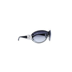 Chanel Shield Sunglasses Eyewear 125 CC Logo Black Silver — view 4