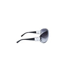Chanel Shield Sunglasses Eyewear 125 CC Logo Black Silver — view 5