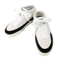 Chanel Sneakers CC Logo Suede 37 Black White