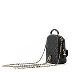 Chanel Quilted CC Logo Backpack Mini Caviar Leather 2-Way Shoulder Bag Black — view 2