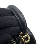 Chanel Quilted CC Logo Backpack Mini Caviar Leather 2-Way Shoulder Bag Black — view 9