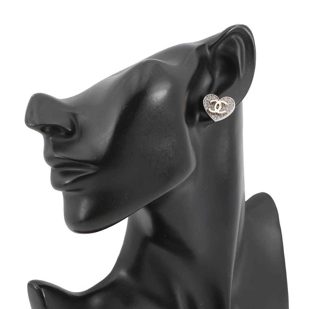 Chanel Earrings CC Logo Rhinestone — view 4