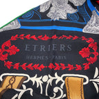 Hermes Shawl Triangle Jean Stirrup Remix Etriers Cashmere Silk Scarf — view 2