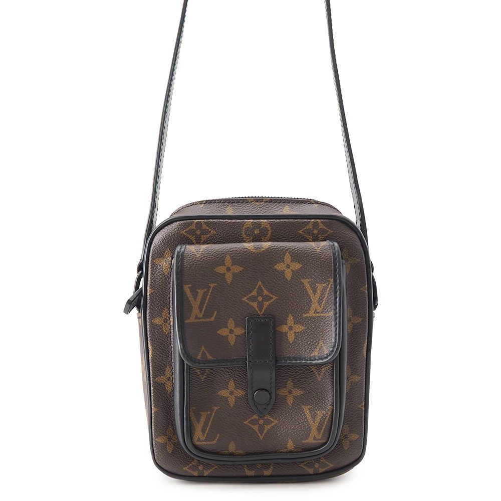 Louis Vuitton Shoulder Bag Monogram Macassar Christopher Wearable Wallet Black