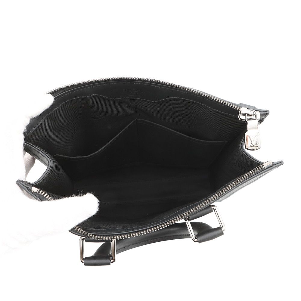 Louis Vuitton Monogram Eclipse Sac Plat Cross Bag 2-Way Shoulder Bag Black — view 6