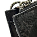 Louis Vuitton Monogram Eclipse Sac Plat Cross Bag 2-Way Shoulder Bag Black — view 9