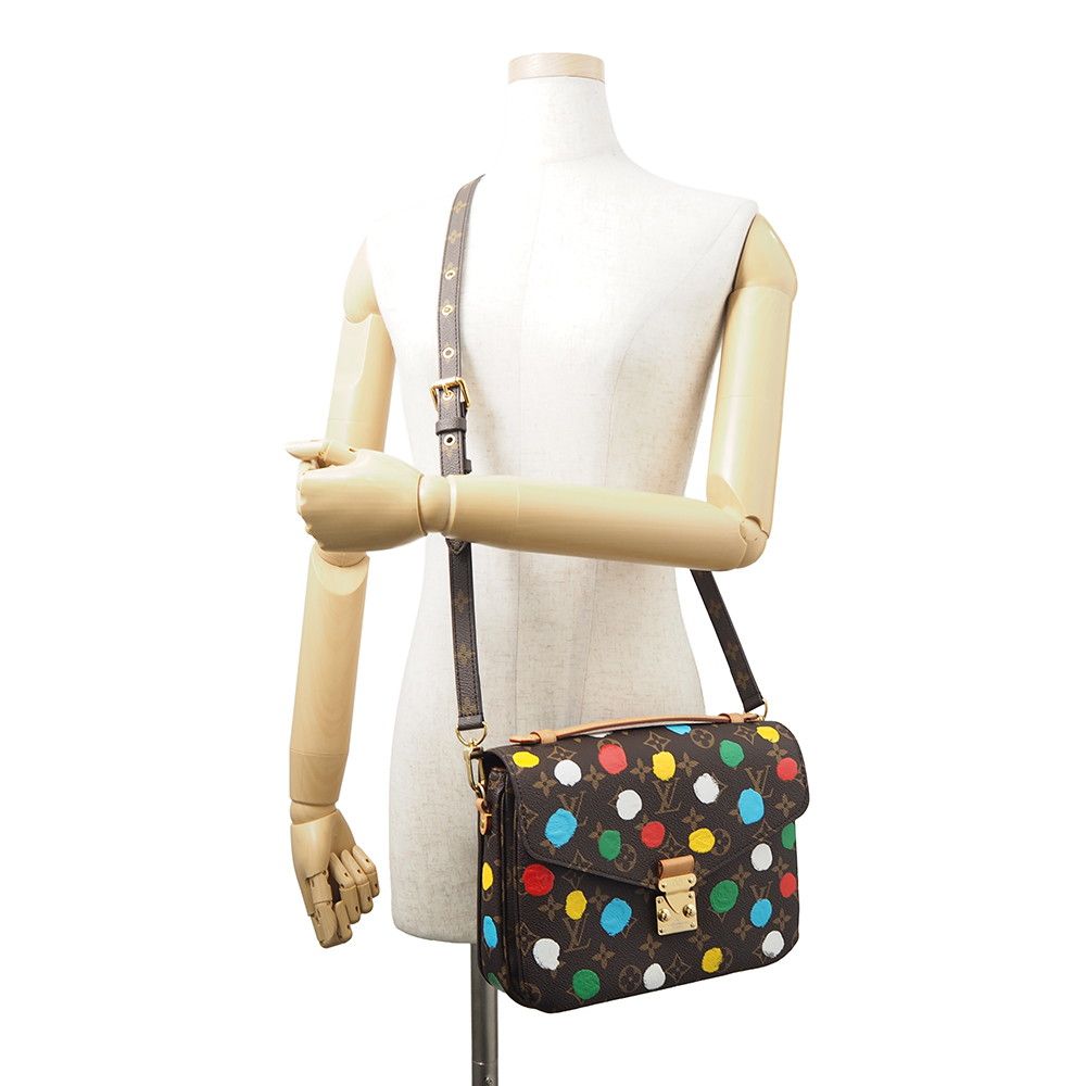 Louis Vuitton Handbag Monogram Painted Dot LV YK Pochette Metis MM 2-Way Yayoi — view 5