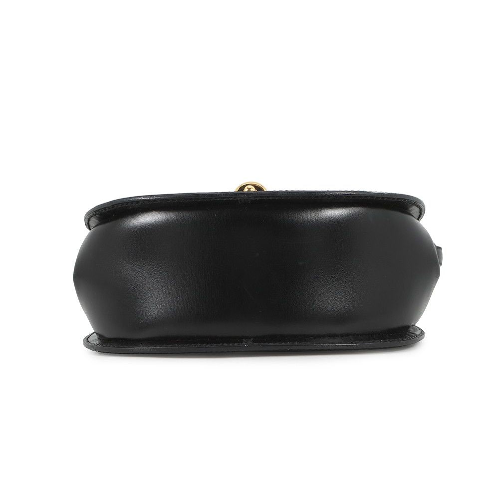 Celine Vintage Leather 2-Way Shoulder Bag Black — view 3