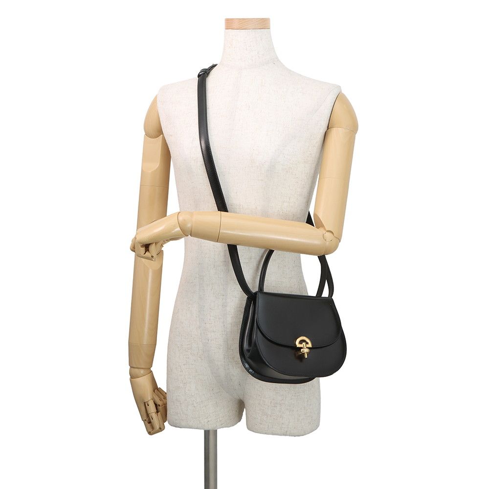 Celine Vintage Leather 2-Way Shoulder Bag Black — view 5