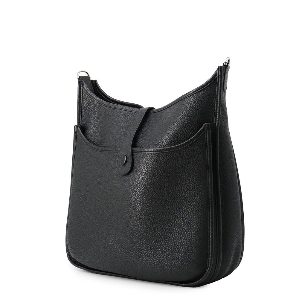 Hermes Shoulder Bag Evelyne 3 PM Black Silver Taurillon Clemence — view 2