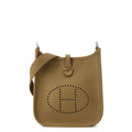 Hermes Shoulder Bag Evelyne TPM 111 cm Dune Silver Taurillon Clemence