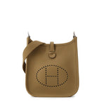 Hermes Shoulder Bag Evelyne TPM 111 cm Dune Silver Taurillon Clemence