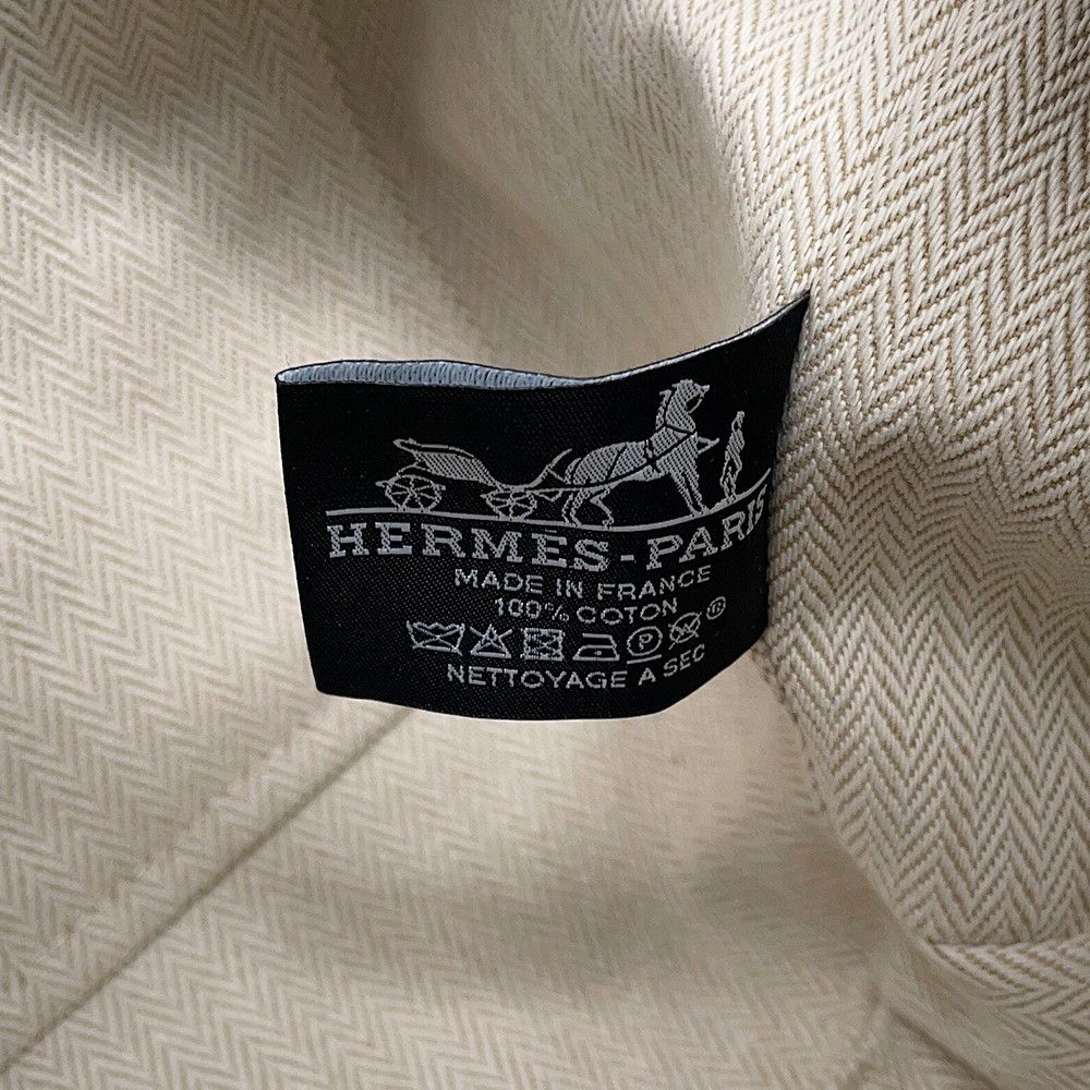 Hermes Pouch Bride-a-Brac PM Marine Silver Canvas Case — view 7