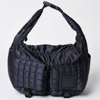 Chanel Sports Line Bag CC Logo Choco Bar Nylon Navy Silver