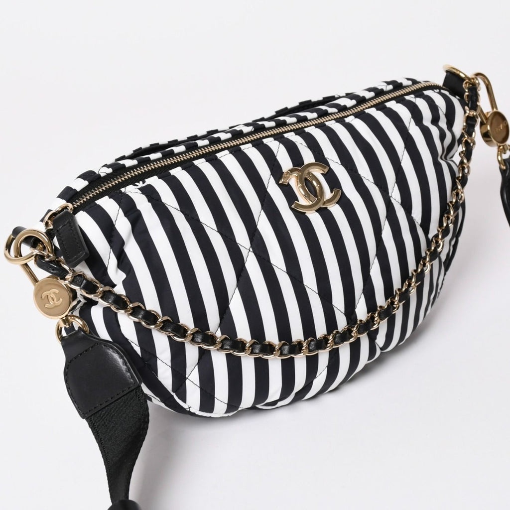 Chanel Coco Beach Hobo Large Shoulder Bag Base CC Logo — view 3