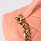 Chanel Vanity Chain Shoulder Bag 2-Way Base CC Logo Caviar Leather Pink — view 6