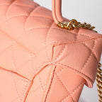 Chanel Vanity Chain Shoulder Bag 2-Way Base CC Logo Caviar Leather Pink — view 7