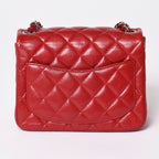 Chanel Mini Quilted 16 S Flap S Chain Shoulder Bag CC Logo Caviar Leather Silver — view 2