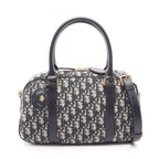 Dior D-vibe Bow Sling Bag Oblique 2-Way Navy Canvas Leather