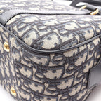 Dior D-vibe Bow Sling Bag Oblique 2-Way Navy Canvas Leather — view 5