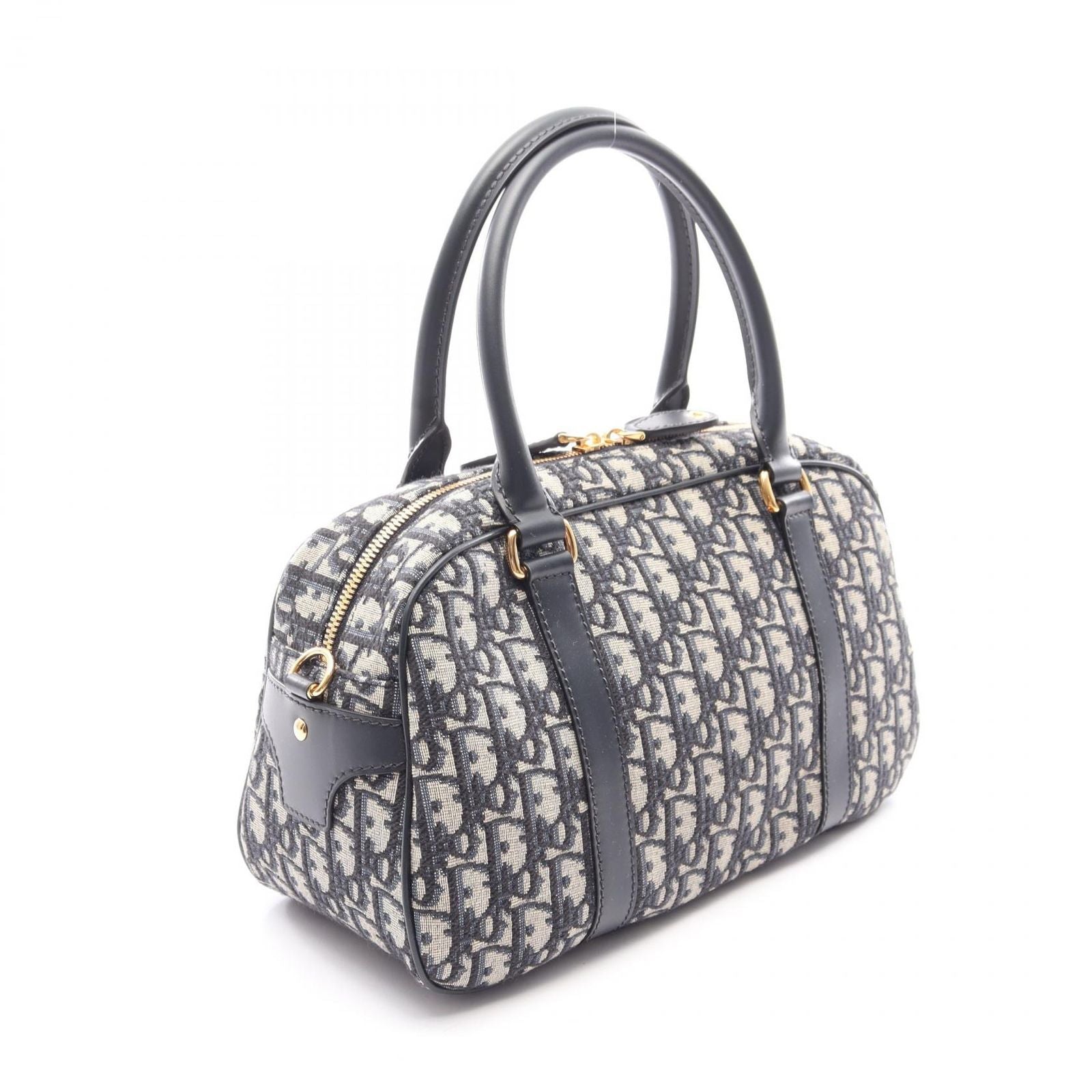 Dior D-vibe Bow Sling Bag Oblique 2-Way Navy Canvas Leather — view 2