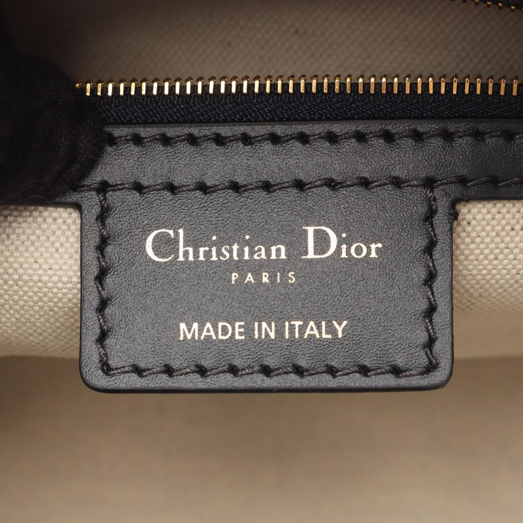 Dior D-vibe Bow Sling Bag Oblique 2-Way Navy Canvas Leather — view 4