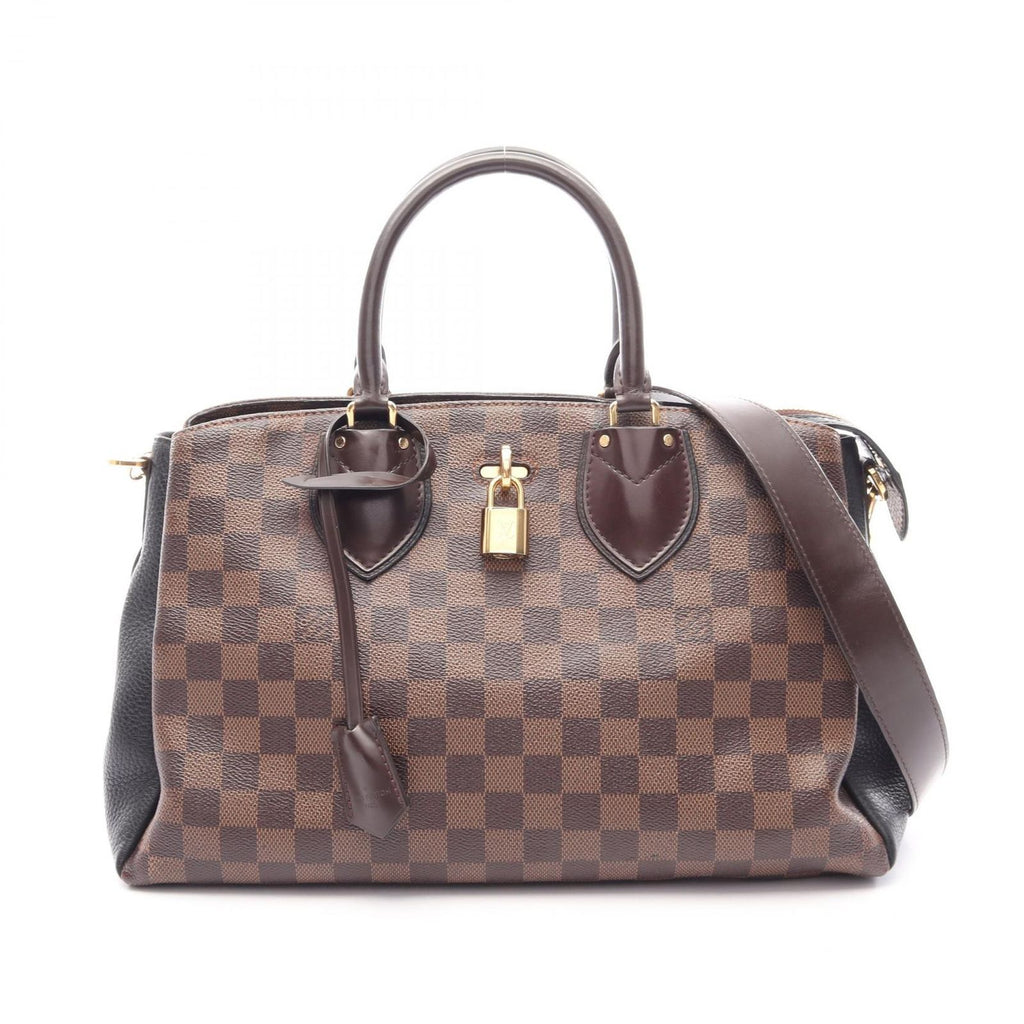 Louis Vuitton Handbag Normandy Damier Ebene Noir 2-Way Canvas Leather