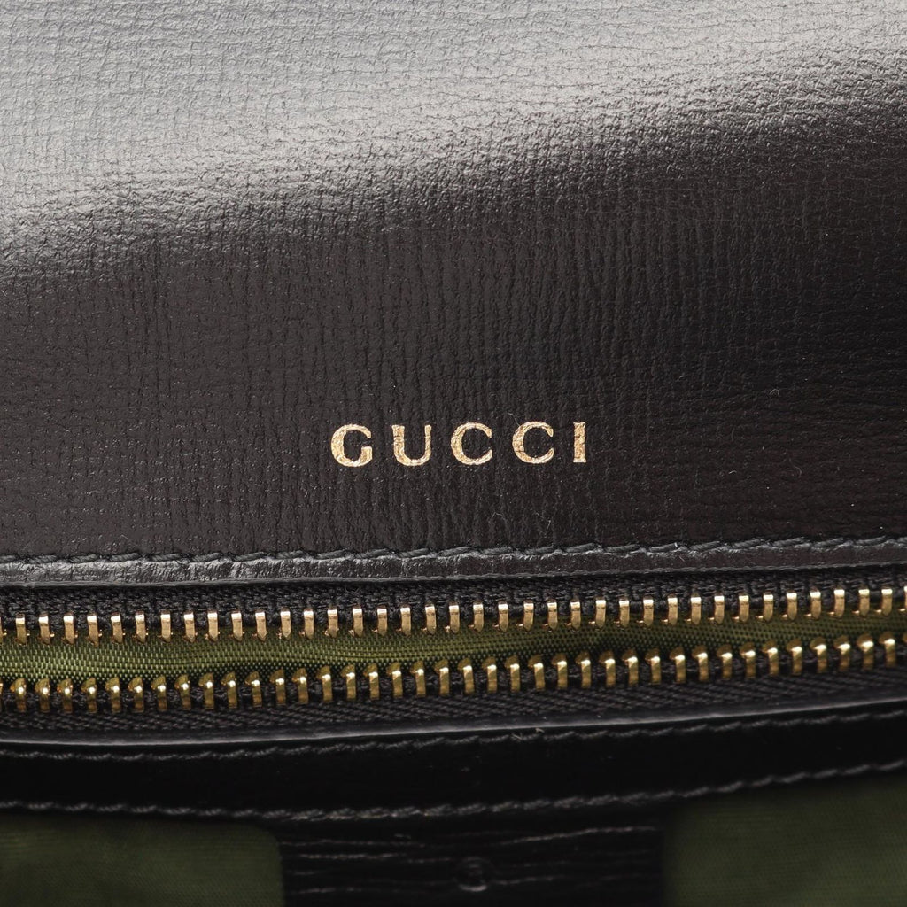 Gucci Shoulder Bag Double Black Leather GG Marmont — view 4