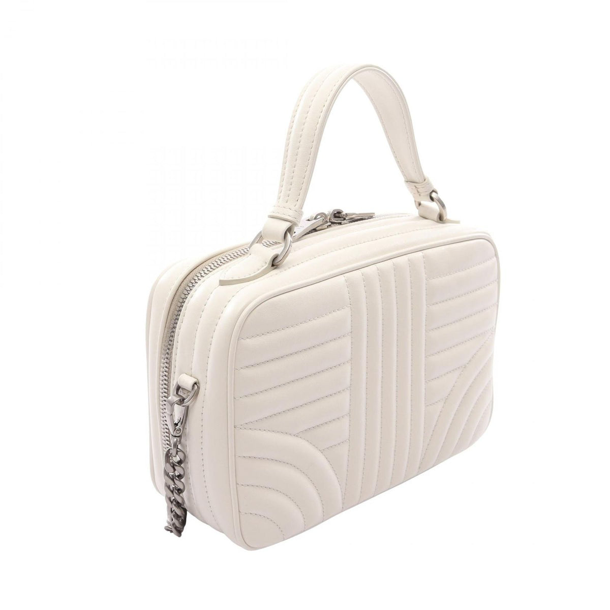 Prada Handbag Diagram 2-Way White Leather Chain — view 2