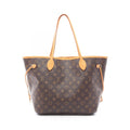 Louis Vuitton Tote Neverfull MM Monogram Canvas Leather