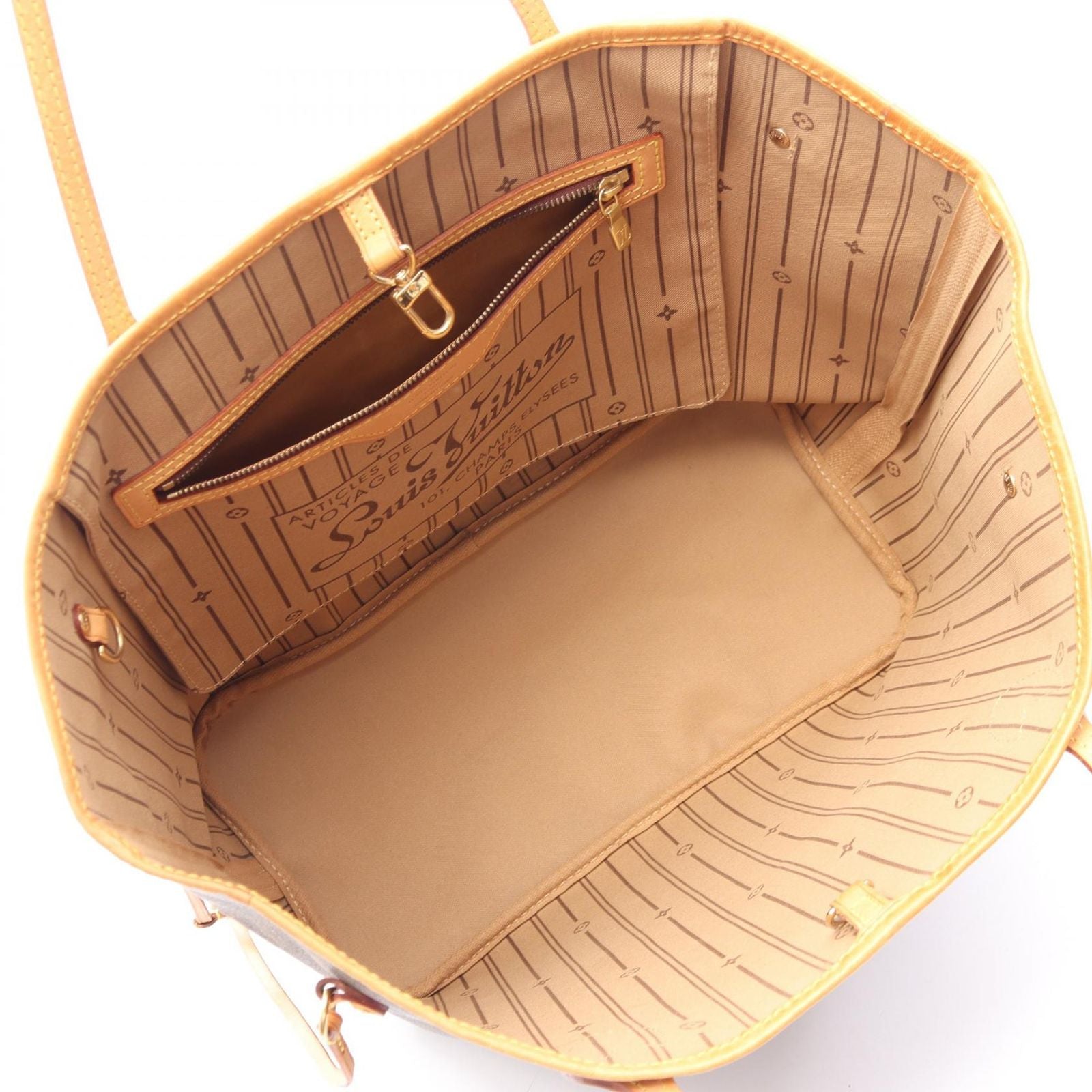 Louis Vuitton Tote Neverfull MM Monogram Canvas Leather — view 3