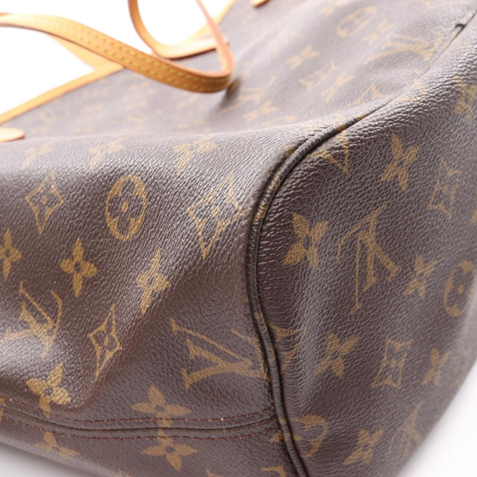 Louis Vuitton Tote Neverfull MM Monogram Canvas Leather — view 6