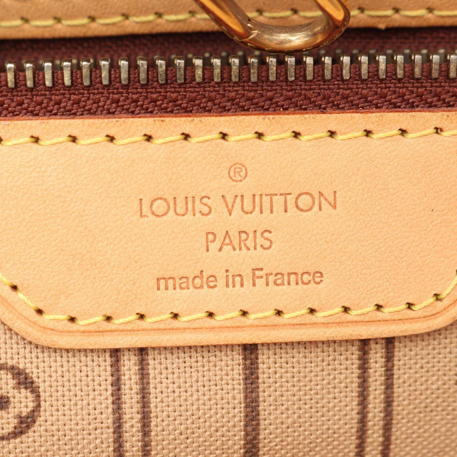 Louis Vuitton Tote Neverfull MM Monogram Canvas Leather — view 4
