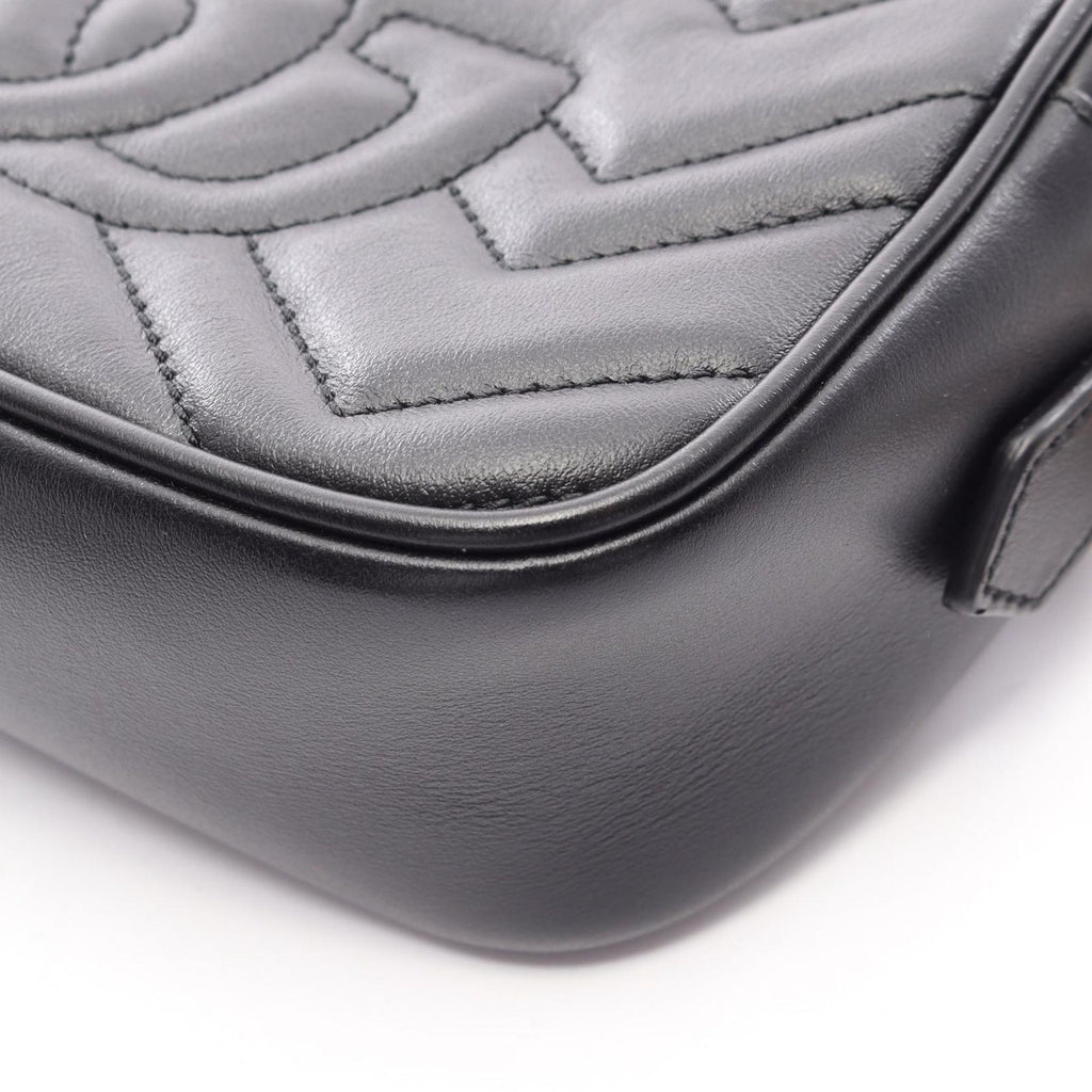 Gucci Shoulder Bag GG Marmont Quilted Black Leather — view 5